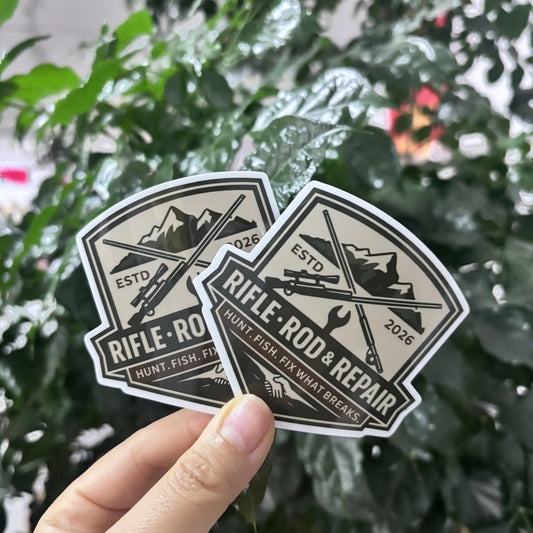 Rifle, Rod & Repair Stickers